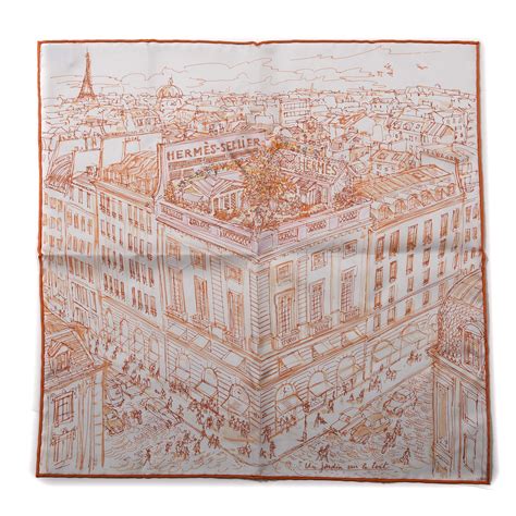 hermes jardin sur le toit scarf|Hermès Un Jardin Sur Le Toit Framed Scarf .